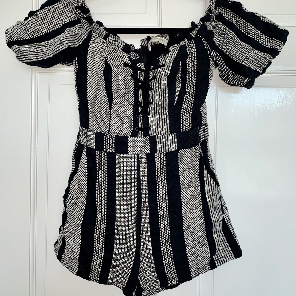 Honey Punch Off the Shoulder Romper